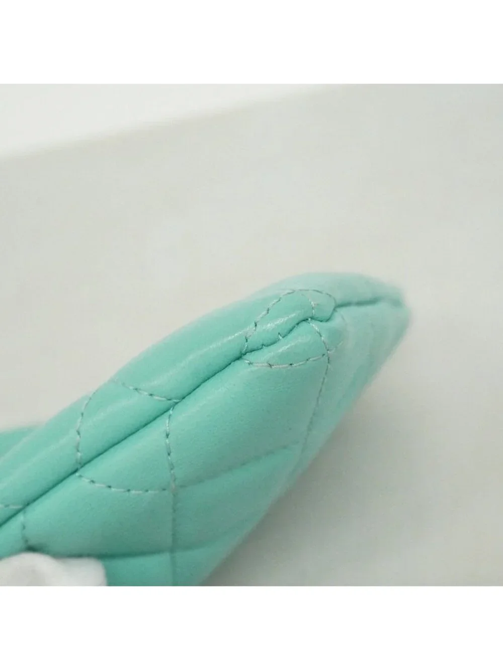 Chanel Pouch Quilted Lambskin Emerald Green
